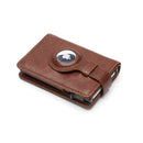 Pop up Air Tag Leather Wallet with Money Clip——X42606