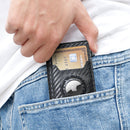 Pop up Air Tag Leather Wallet with Money Clip ——X42602