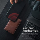 Magnetic suction aluminum case leather wallet----X5092