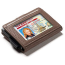 Custom men's leather aluminum box pop-up wallet——X5093