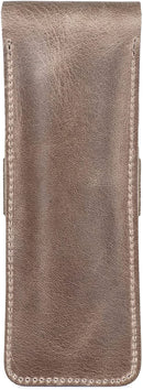 Genuine Leather Pen and Pencil Case with Tuck in Flap——X42709
