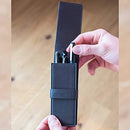 Leather pen case suitable for three ballpoint pens and pencils——X42708