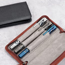 Leather pen case Suitable for 3 pen bags independent slot storage box——X42710