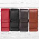 Leather pen case suitable for three ballpoint pens and pencils——X42708