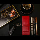Leather pen case suitable for three ballpoint pens and pencils——X42708