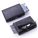 Men's pop-up aluminum case leather wallet——X5097