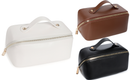 Leather makeup bag