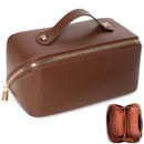 Leather makeup bag