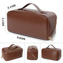 Leather makeup bag