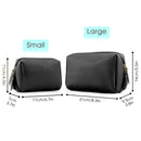 Large Vegan Leather Makeup Bag Zipper Pouch Travel Cosmetic Organizer for Women and Girls  5048