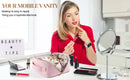 portable flat large opening makeup bag, waterproof makeup bag