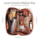 Leather makeup bag