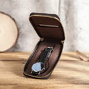 Crazy Horse Leather Watch Box Single Pack Convenient Zip Watch Leather Case