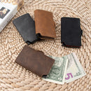 Minimalist Slim PU Credit Card Holder RFID Aluminum Wallet CZ21