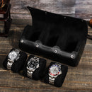Watch Box Three Pack Black Leather Watch Box Outdoor Travel Watch Box