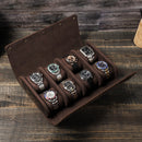 Crazy Horse Leather Watch Box 8pcs Handmade Creative Watch Box