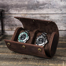 Watch Box Two Crazy Horse Leather Watch Storage Box CF1145