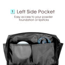 Large Vegan Leather Makeup Bag Zipper Pouch Travel Cosmetic Organizer for Women and Girls  5048