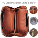 Leather makeup bag