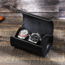 Watch storage box black two round creative leather watch box spot wholesale CF1124A