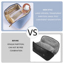 Cosmetic Bag for Women,Large Capacity Travel Cosmetic Bag,Portable Leather Toiletry Bag, P006