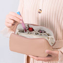 Cosmetic Bag for Women,Large Capacity Travel Cosmetic Bag,Portable Leather Toiletry Bag, P006