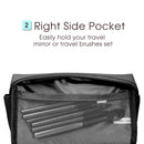 Large Vegan Leather Makeup Bag Zipper Pouch Travel Cosmetic Organizer for Women and Girls  5048