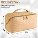 portable flat large opening makeup bag, waterproof makeup bag