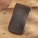 Crazy Horse Leather Watch Box Single Pack Convenient Zip Watch Leather Case