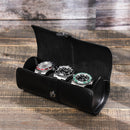 Leather watch case 3pcs round buckle outdoor travel watch case CF1117B
