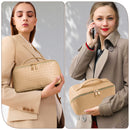 portable flat large opening makeup bag, waterproof makeup bag