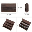 Crazy Horse Leather Watch Box 8pcs Handmade Creative Watch Box