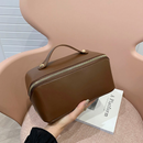 Leather makeup bag