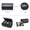 Watch storage box black two round creative leather watch box spot wholesale CF1124A