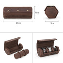 New Crazy Horse Leather Watch Box Three-pack Detachable Convenient Diamond-shaped Creative Watch Storage Box