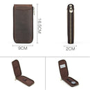 Crazy Horse Leather Watch Box Single Pack Convenient Zip Watch Leather Case