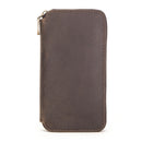 Leather Watch Box Vintage Crazy Horse Leather Creative Zipper Couple Watch Bag
