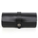 Leather watch box three-pack buckle convenient travel watch storage box round creative watch bag spot wholesale