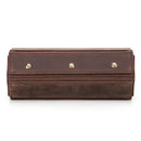 New Crazy Horse Leather Watch Box Three-pack Detachable Convenient Diamond-shaped Creative Watch Storage Box