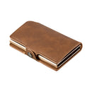 Minimalist Slim PU Credit Card Holder RFID Aluminum Wallet CZ21