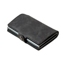 Minimalist Slim PU Credit Card Holder RFID Aluminum Wallet CZ21