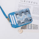 Snake Print Zip Card Holder with Lanyard b21-786