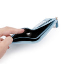 Womens Small Bifold Leather Wallets Rfid Ladies Wristlet with Card slots id window Zipper Coin Purse b19-765