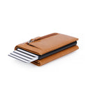 Card Holder with ID Window Pop Up Cards Slim Leather Wallet RFID Protection Up to 12 Cards Card Case  B21-486