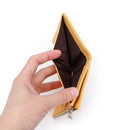 Checkered pu two-fold wallet zipper short M21-102