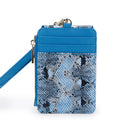 Snake Print Zip Card Holder with Lanyard b21-786