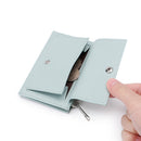 Rhombus Ladies Card Holder Wallet Zipper Short Zipper Simple Multiple Card Slots  M21-101