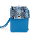 Snake Print Zip Card Holder with Lanyard b21-786