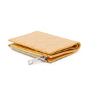 Checkered pu two-fold wallet zipper short M21-102
