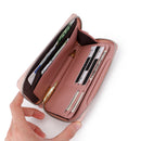 New Wallet Ladies Long Wallet Large Capacity Zipper Clutch Fashion Stone Pattern Coin Coin Phone Bag m22-004